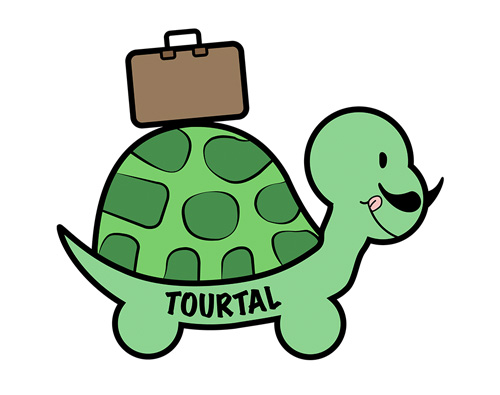 An early and goofy mock-up of the Tourtle logo.