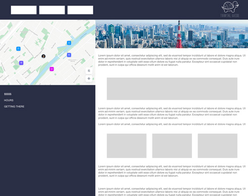 A Low Fidelity Wireframe of the web layout.